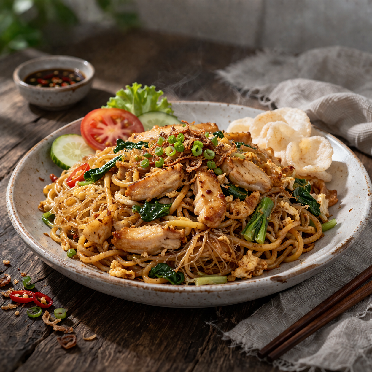 Mie Goreng Ayam / Bihun Goreng Ayam